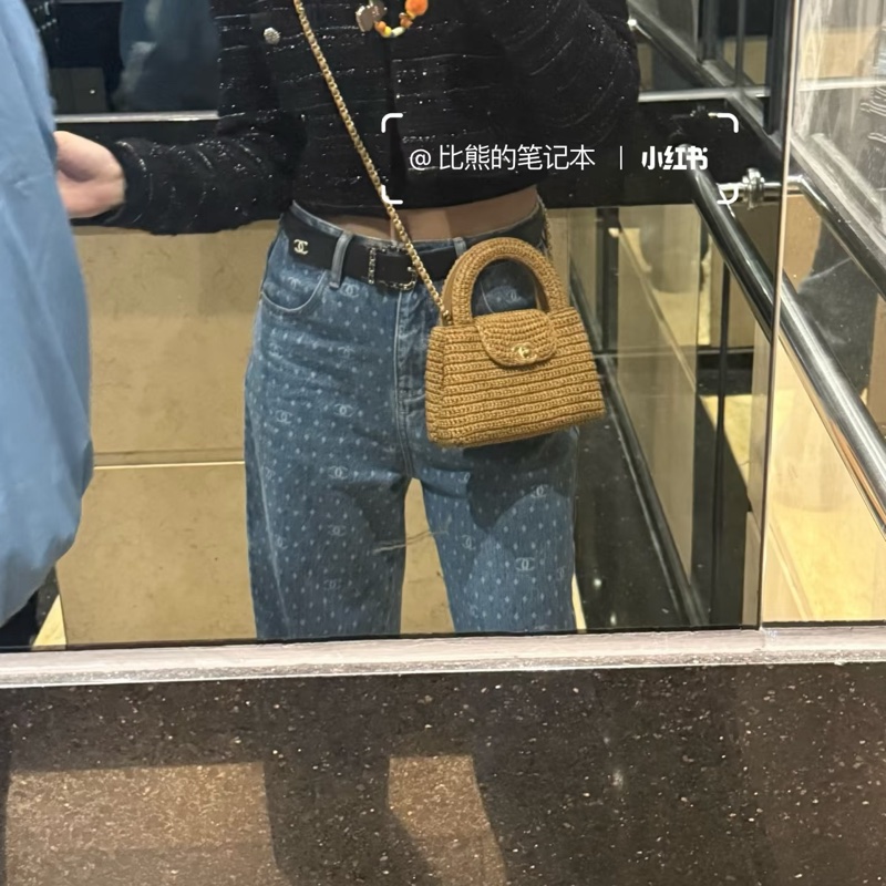 Chanel 26P 草編Kelly包-5