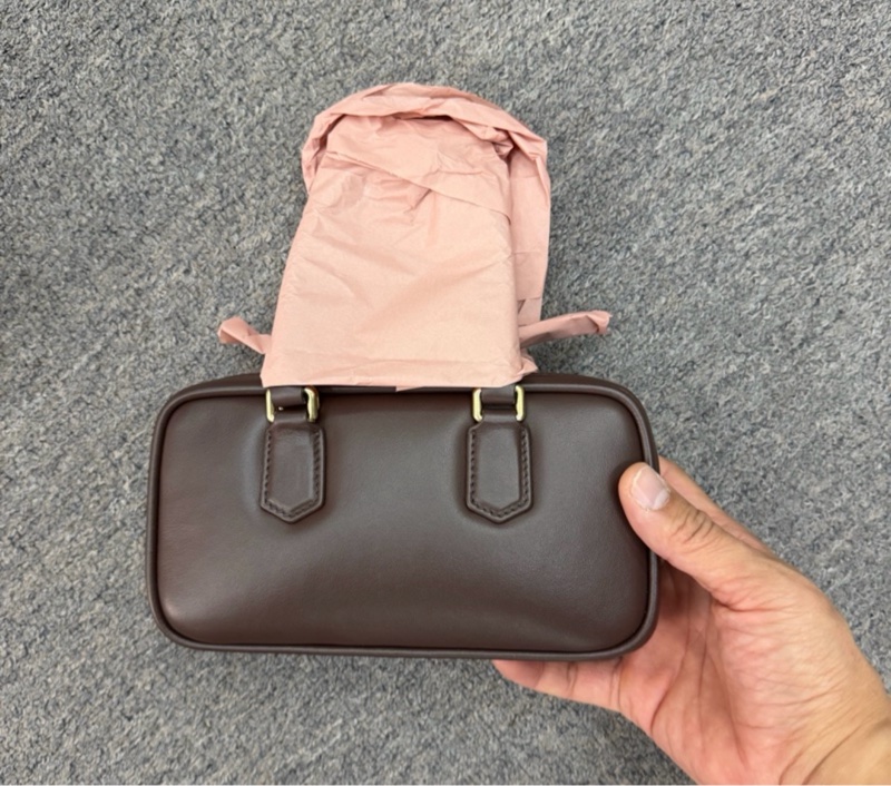 促銷品Miu Miu Arcadie迷你手提單肩包石楠木色-6