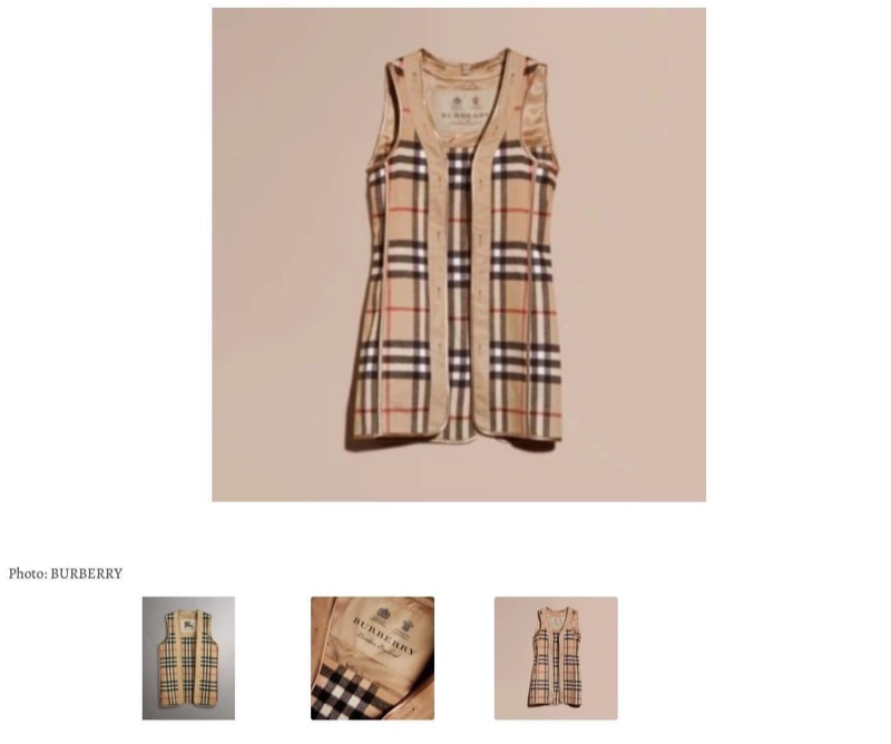 BURBERRY英國經典格紋內搭背心UK4-10