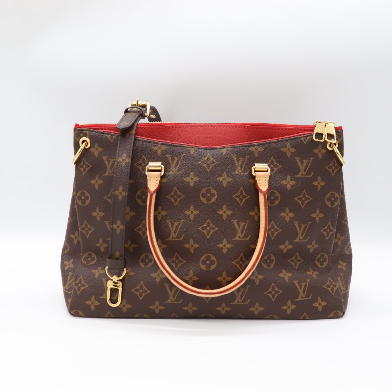 Louis Vuitton 路易威登 Pallas MM 帆布 牛皮 肩背 托特包-1