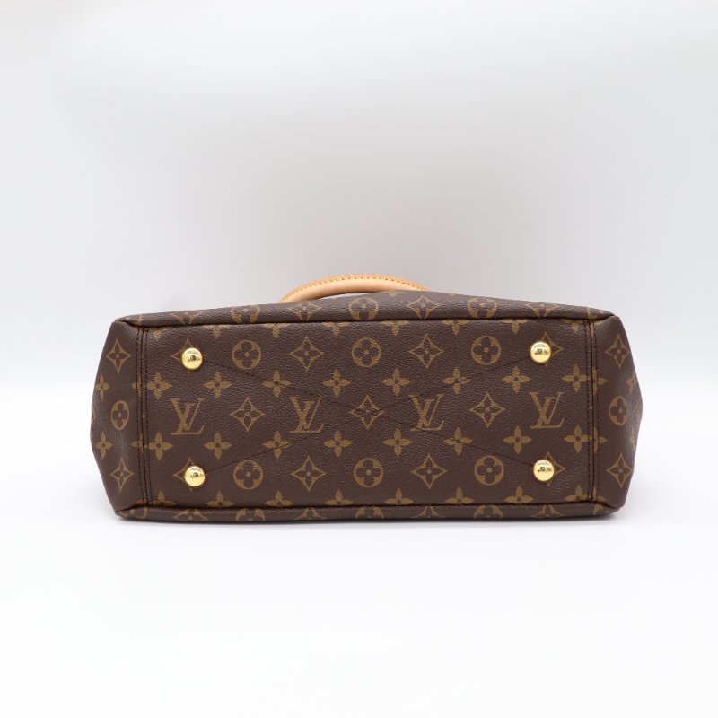 Louis Vuitton 路易威登 Pallas MM 帆布 牛皮 肩背 托特包-4