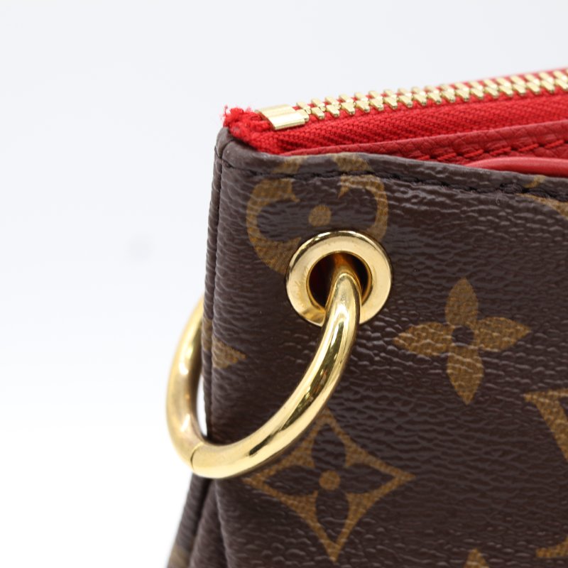 Louis Vuitton 路易威登 Pallas MM 帆布 牛皮 肩背 托特包-9