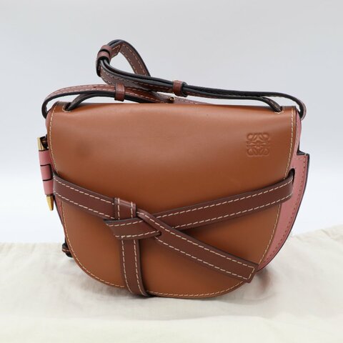 Loewe 羅威 Gate Small 撞色 牛皮斜背包 馬鞍包