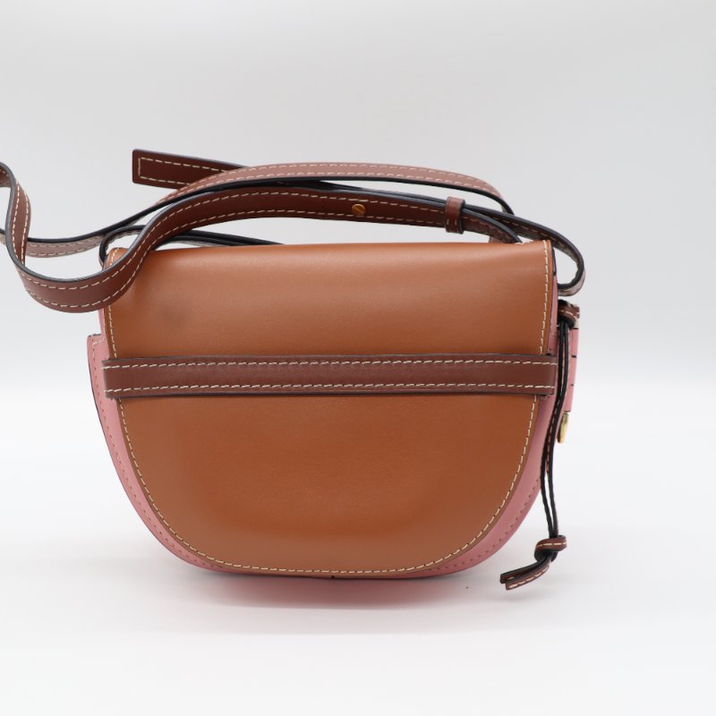 Loewe 羅威 Gate Small 撞色 牛皮斜背包 馬鞍包-3
