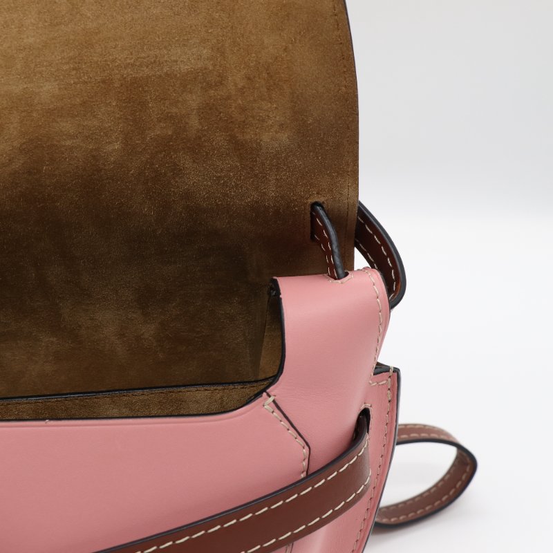 Loewe 羅威 Gate Small 撞色 牛皮斜背包 馬鞍包-9