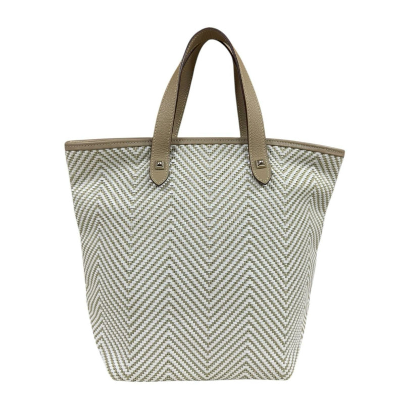 愛馬仕 Cabas Chennai PM 手提包,米色聚酯纖維,女士款-0