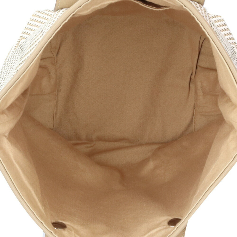 愛馬仕 Cabas Chennai PM 手提包,米色聚酯纖維,女士款-4