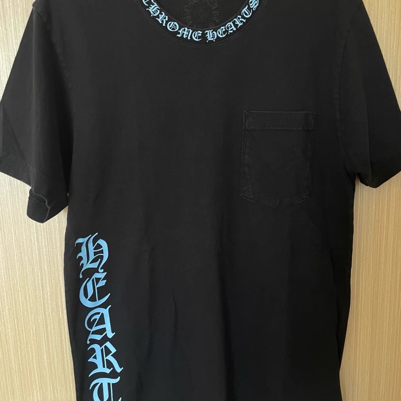 Chrome Hearts • 克羅心側邊藍色梵文T-Shirt-3