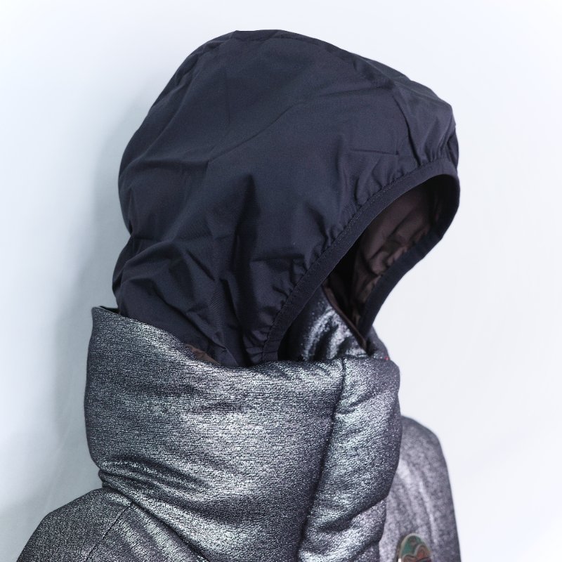 Fendi 芬迪 老佛爺  灰色 黑色 聚酯纖維 羽絨背心 外套-4