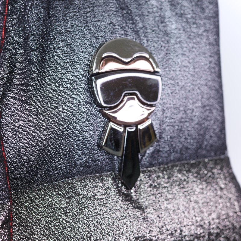 Fendi 芬迪 老佛爺  灰色 黑色 聚酯纖維 羽絨背心 外套-6