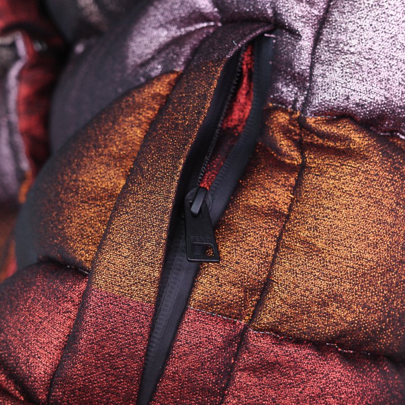 Fendi 芬迪 老佛爺  灰色 黑色 聚酯纖維 羽絨背心 外套-8