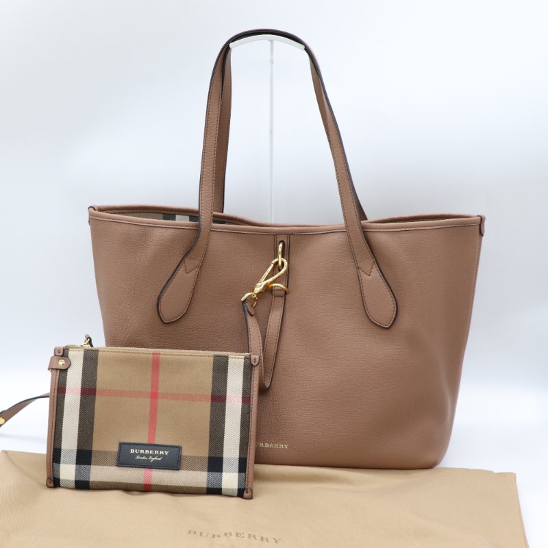 Burberry 巴寶莉 Honeybrook 奶茶色 牛皮 托特包 肩背包-0