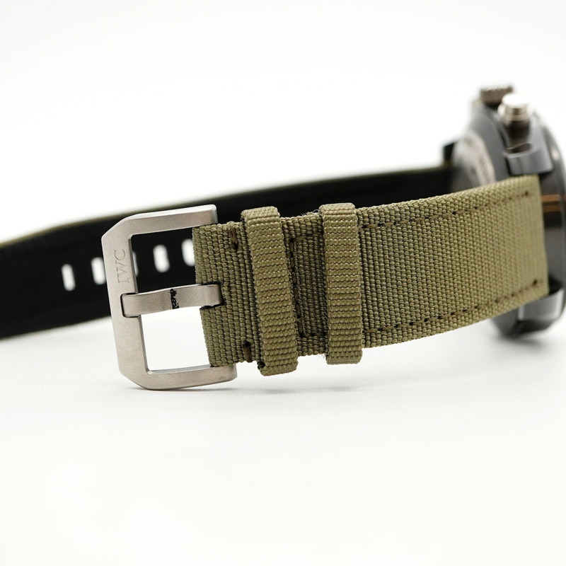 IWC 沙夫豪森飛行員手錶 IW388002 灰色錶盤男士腕錶-4