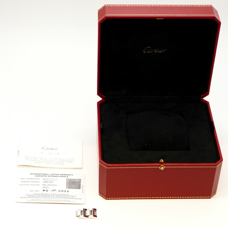 卡地亞 Ballon Bleu W69010Z4 銀色錶盤小姐腕錶-1