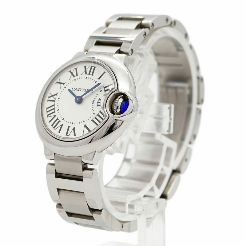 卡地亞 Ballon Bleu W69010Z4 銀色錶盤小姐腕錶-2