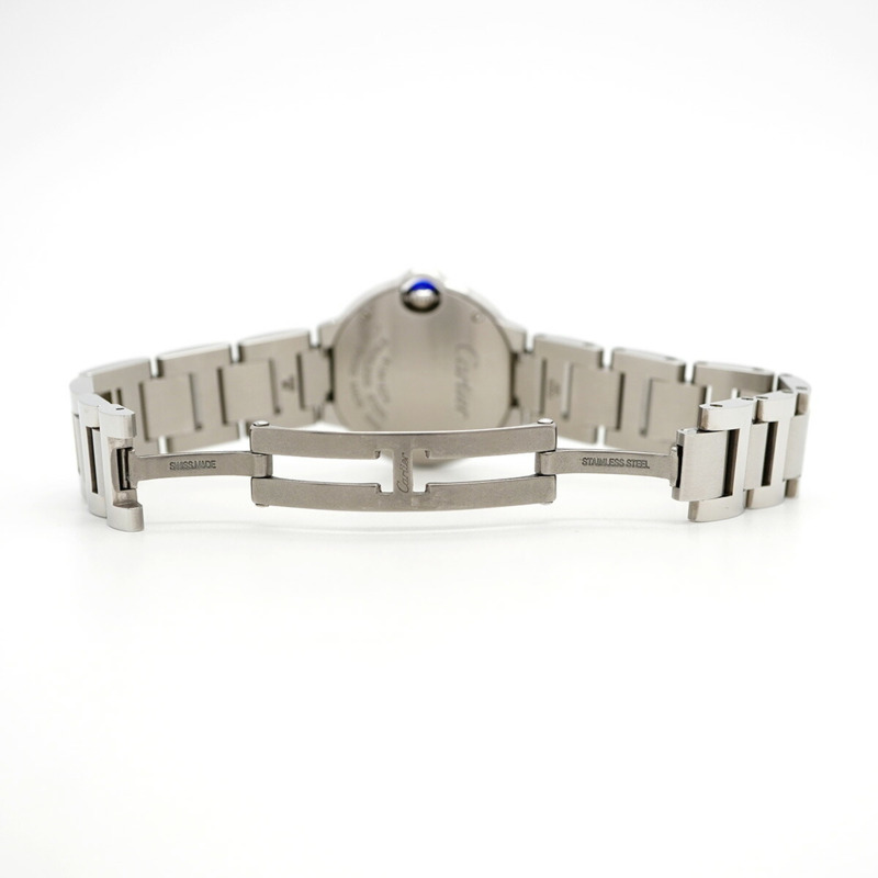 卡地亞 Ballon Bleu W69010Z4 銀色錶盤小姐腕錶-4