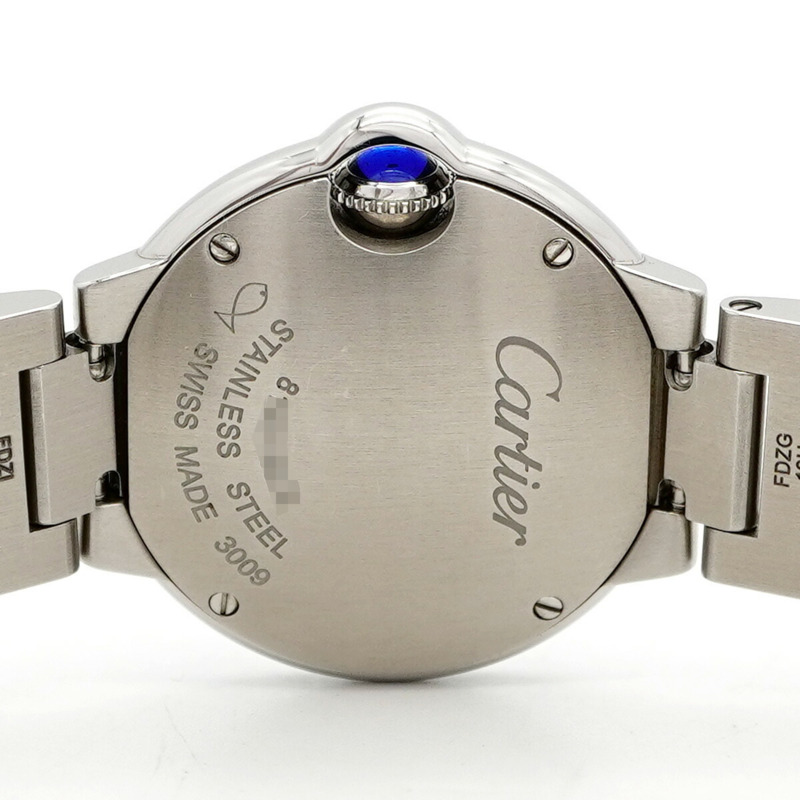 卡地亞 Ballon Bleu W69010Z4 銀色錶盤小姐腕錶-5