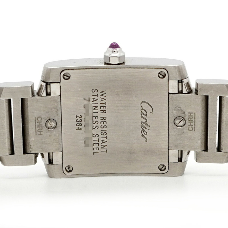 卡地亞 Tank Française SM W51028Q3 粉紅錶盤女錶-5