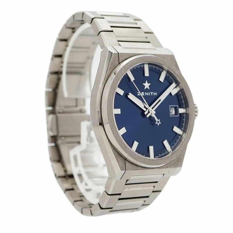 真力時 Defy 95.9000.670 51.M9000 海軍藍錶盤男士腕錶-3