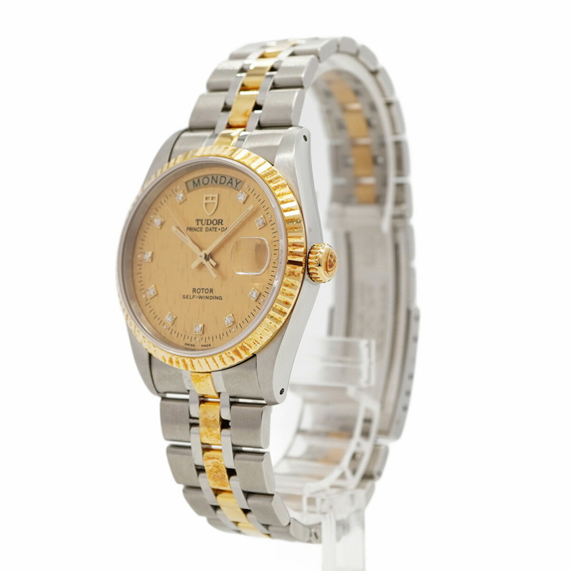 帝舵王子日曆型76213金錶盤男士腕錶-2