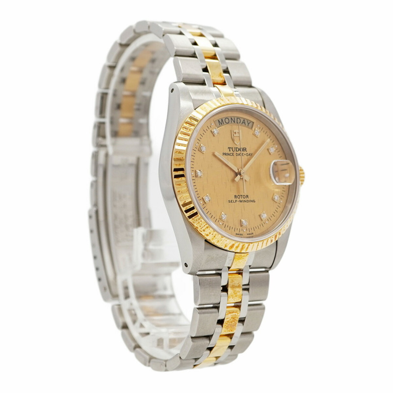 帝舵王子日曆型76213金錶盤男士腕錶-3