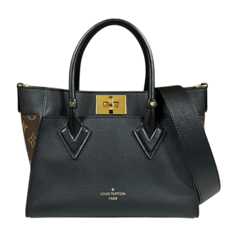 路易威登 On My Side PM 單肩包 皮革 M57728 黑色 女士 LOUIS VUITTON 2way-0