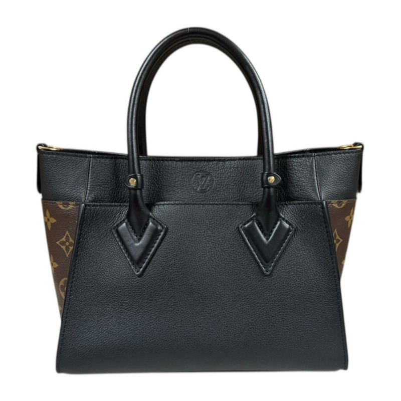 路易威登 On My Side PM 單肩包 皮革 M57728 黑色 女士 LOUIS VUITTON 2way-2