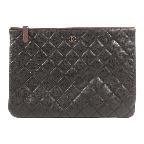 CHANEL 牛皮皮革Clutch金扣手拿包