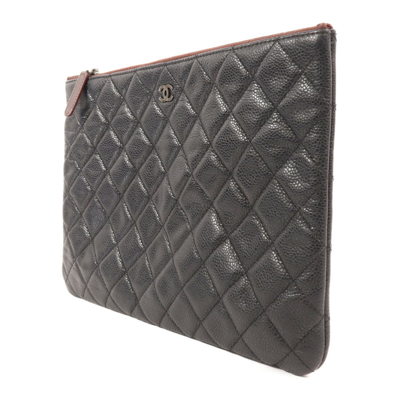 CHANEL 牛皮皮革Clutch金扣手拿包-2