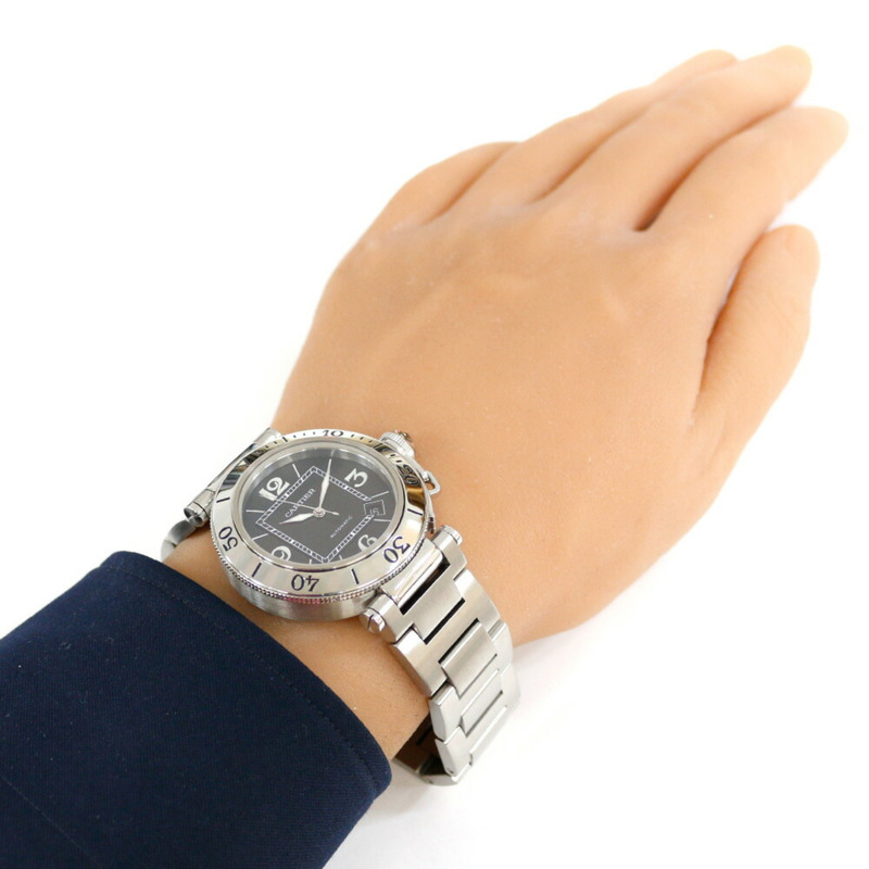 卡地亞 Pasha Seatimer 男士腕錶,精鋼 2790 自動上鍊,已翻新拋光-1