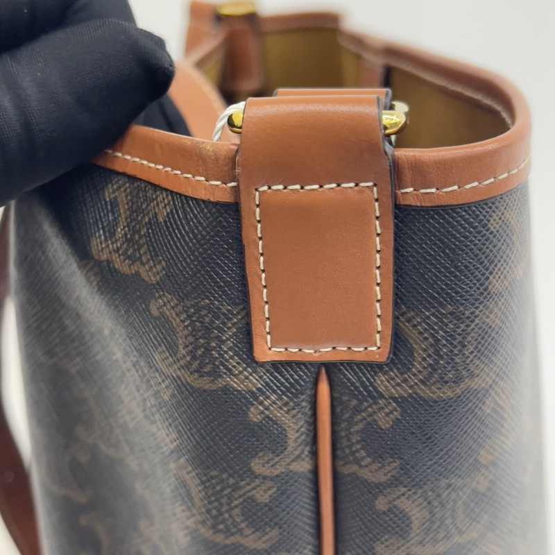 Celine 凱旋門老花水桶包 中號-10