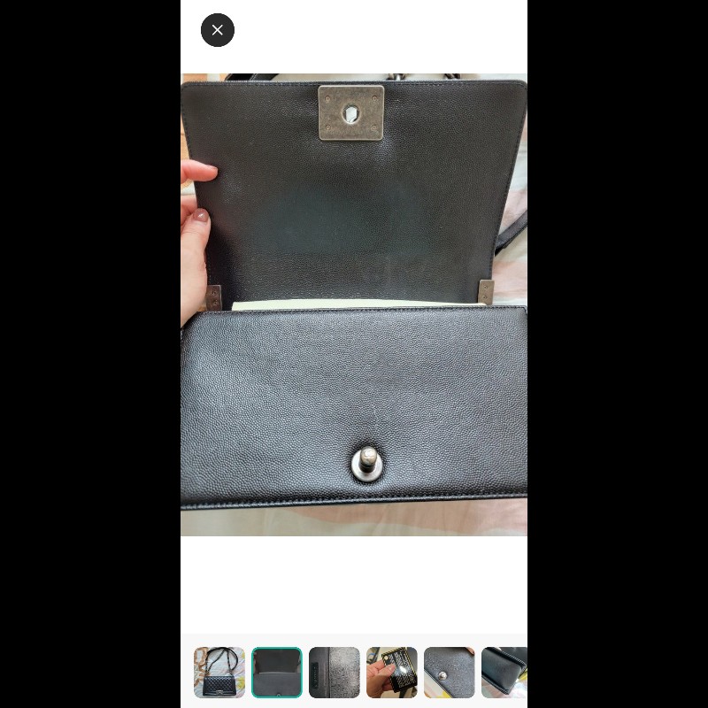 boy chanel 黑銀荔枝皮-1