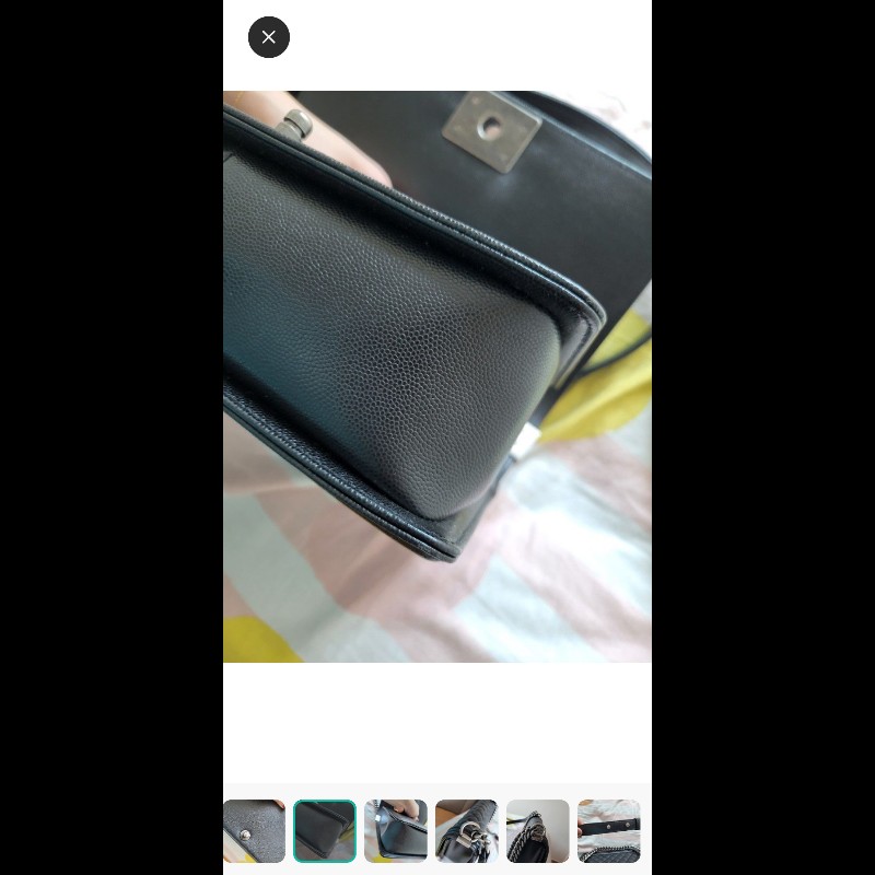 boy chanel 黑銀荔枝皮-4