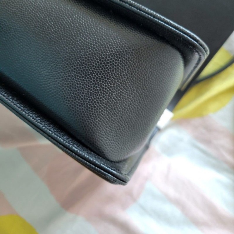 boy chanel 黑銀荔枝皮-6