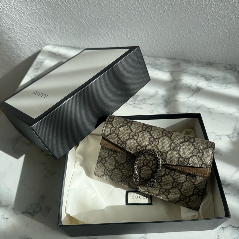 Gucci咖pvc mini酒神鏈包-0