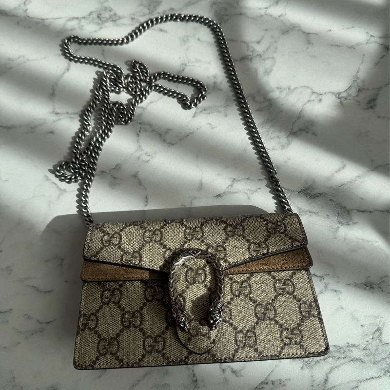 Gucci咖pvc mini酒神鏈包-1