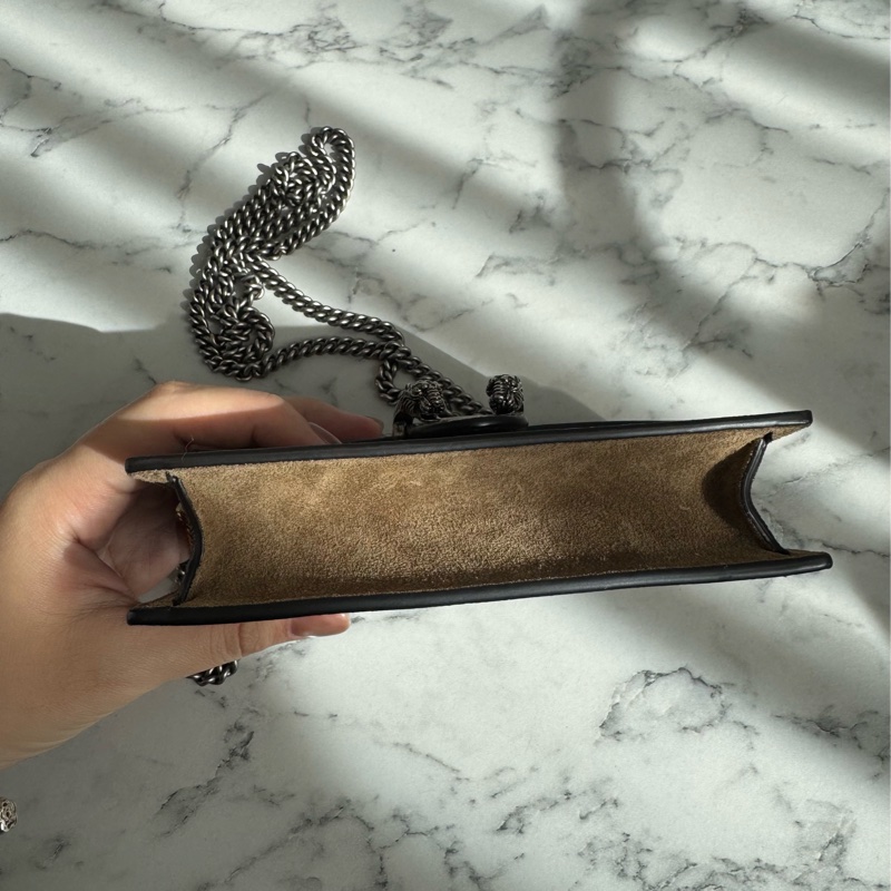 Gucci咖pvc mini酒神鏈包-5