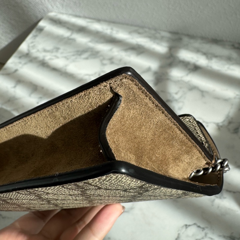 Gucci咖pvc mini酒神鏈包-9