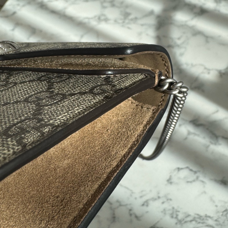 Gucci咖pvc mini酒神鏈包-14