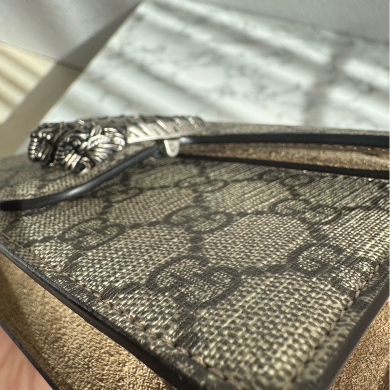 Gucci咖pvc mini酒神鏈包-15