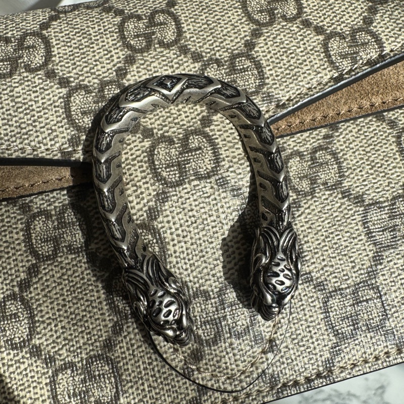 Gucci咖pvc mini酒神鏈包-17