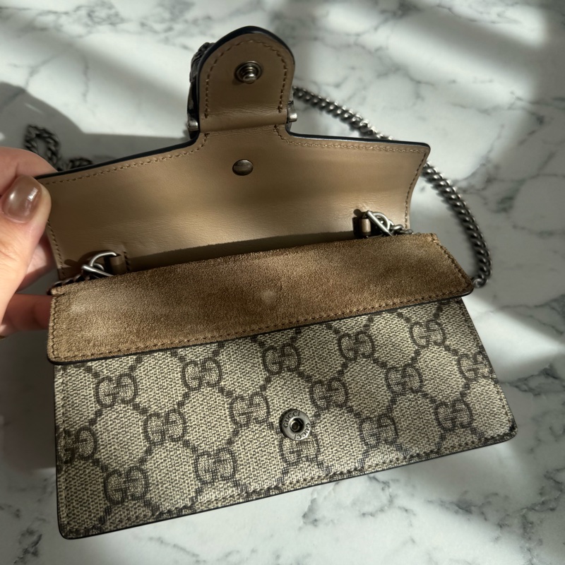 Gucci咖pvc mini酒神鏈包-18