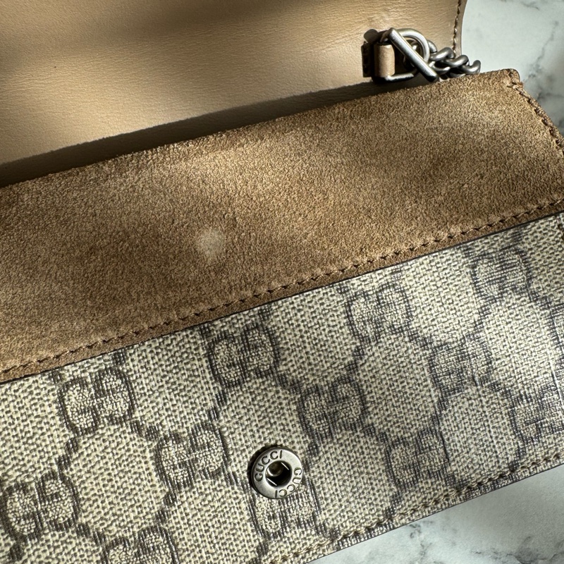 Gucci咖pvc mini酒神鏈包-19