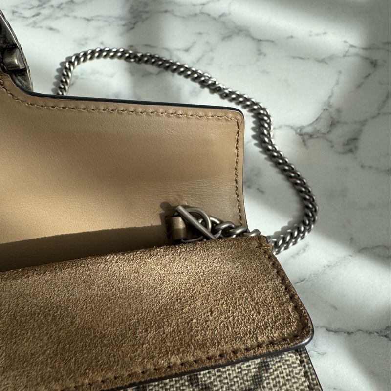 Gucci咖pvc mini酒神鏈包-21