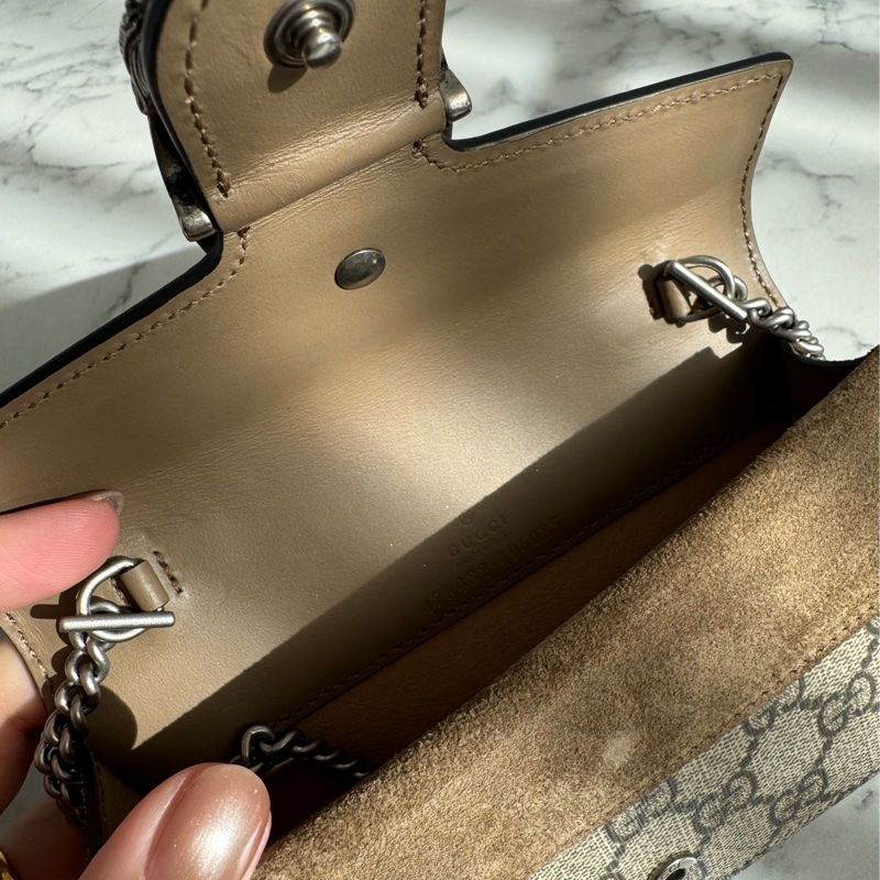 Gucci咖pvc mini酒神鏈包-23