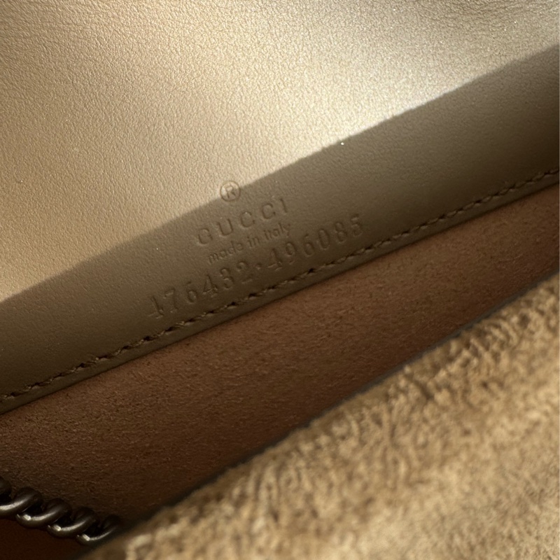 Gucci咖pvc mini酒神鏈包-24