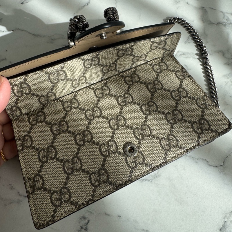 Gucci咖pvc mini酒神鏈包-35