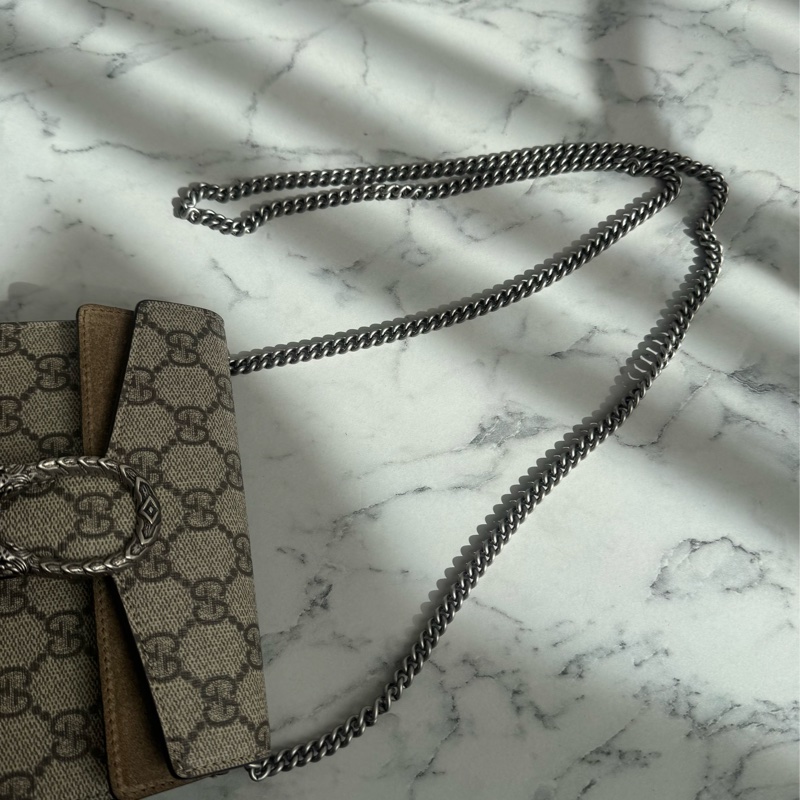 Gucci咖pvc mini酒神鏈包-36