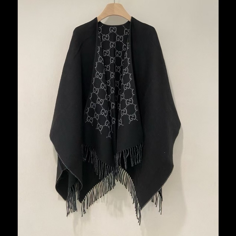 Gucci 古馳 2025款 GG圖案斗蓬披肩 女裝配飾 秋冬服裝 均碼-1