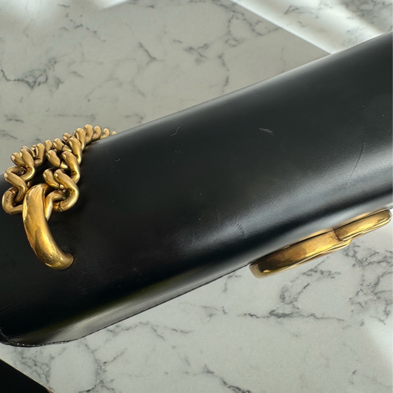 Gucci黑色皮革紅愛心鏈包 限定款✨✨-28